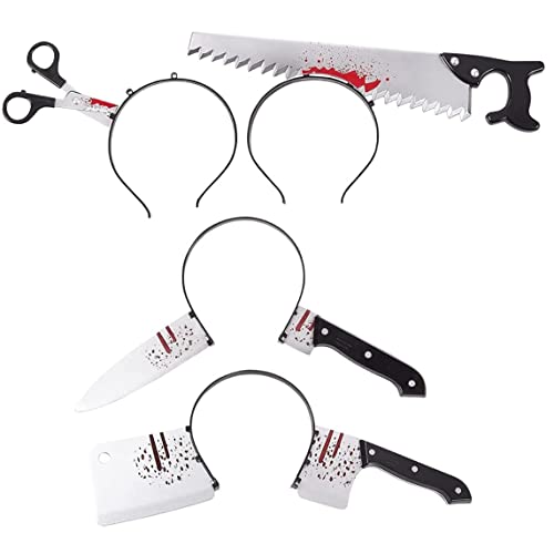 Pineeseatile Horror -Stirnbänder, Halloween -Kostümzubehör (One Size, 4 Pack) von Pineeseatile
