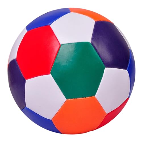Pineeseatile Innenfußballkugel, 6 Zoll stille und weiche Kleinkind -Fußballkugel, Stoßdämpfung wasserdichtes leichtes PU Foam Jonglierkugeln für Inside Hof und Hof, farbenfrohe, Kleinkind von Pineeseatile