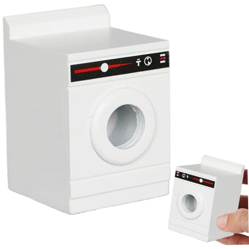 Pineeseatile Miniatur -Waschmaschine, 1:12 Spielzeugwaschmaschine im Maßstab, weißes Holzpuppenhauszubehör, 2x2x3 Zoll DIY Friendly Decorative Dollhouse Miniaturen für Liebhaber, Spielzeug Pineeseatile Miniatur -Waschmaschine, 1:12 Spielzeugwaschmaschine im Maßstab, weißes Holzpuppenhauszubehör, 2x2x3 Zoll DIY Friendly Decorative Dollhouse Miniaturen für Liebhaber, Spielzeug von Pineeseatile