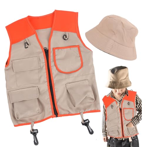 Pineeseatile Paläontologe Kostüm Kids, Zoo Keeper Kostüm für Kinder Stoff Paläontologe umfasst Weste & Hut, Kleinkindkostüme für Halloween, Cosplay & More, Orange Pineeseatile Paläontologe Kostüm Kids, Zoo Keeper Kostüm für Kinder Stoff Paläontologe umfasst Weste & Hut, Kleinkindkostüme für Halloween, Cosplay & More, Orange von Pineeseatile