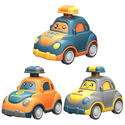 Pineeseatile Press und Go Cars 3PCS süßer Ausdruck Kleinkindautospielzeug mit flippbaren Motordeckel-Lid-Lid-lebendiger Trägheit Pineeseatile Press und Go Cars 3PCS süßer Ausdruck Kleinkindautospielzeug mit flippbaren Motordeckel-Lid-Lid-lebendiger Trägheit von Pineeseatile