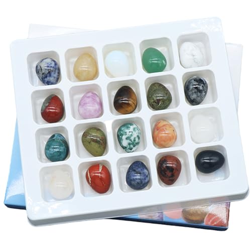 Pineeseatile Sorge Stones, 20 Prozent Kristalleier, Sorge Steine, polierte Steine ​​für Klassenzimmer, Füllung, Party, Ostergeschenke von Pineeseatile