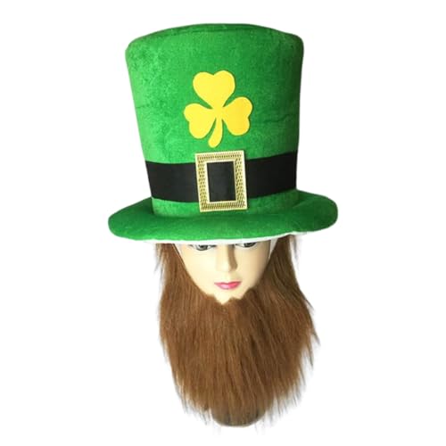 Pineeseatile St. Patricks Day Hats Green Shamrock Kobold Top -Hut für St. Patricks Day Kostümzubehör Hüte von Pineeseatile