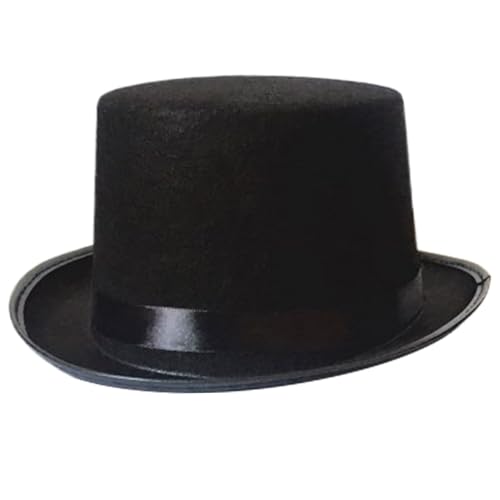 Pineeseatile Top -Hut, Magierhut formelle breite Krempe Top -Hüte für Männer Frauen fühlten sich schwarz für Magier Kostüm dekorativ für Halloween, Show, Cosplay Pineeseatile Top -Hut, Magierhut formelle breite Krempe Top -Hüte für Männer Frauen fühlten sich schwarz für Magier Kostüm dekorativ für Halloween, Show, Cosplay von Pineeseatile