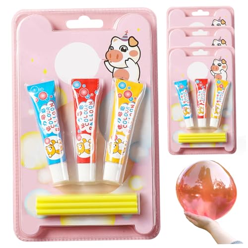 Plastikblasen, Plastikblasen mit Stroh, 4 Sets Safe & Fun Blow für Kinder, tragbare Blasenspielzeug für Schule, Party, Innen-, Außengeschenke, Geburtstagsgeschenke Plastikblasen, Plastikblasen mit Stroh, 4 Sets Safe & Fun Blow für Kinder, tragbare Blasenspielzeug für Schule, Party, Innen-, Außengeschenke, Geburtstagsgeschenke von Pineeseatile