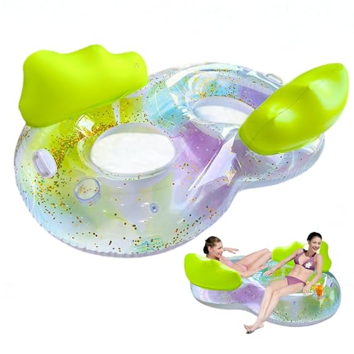 Pool Lounger Float, Pool Floats, 2 Personen schwimmender Stuhl mit 2 Tasse Inhabern und Rückenlehne, 57, 1 Zoll aufblasbarer Stuhl mit Versiegelungsdüse & Griff, PVC -See schwimmt für Erwachsene Pool Lounger Float, Pool Floats, 2 Personen schwimmender Stuhl mit 2 Tasse Inhabern und Rückenlehne, 57, 1 Zoll aufblasbarer Stuhl mit Versiegelungsdüse & Griff, PVC -See schwimmt für Erwachsene von Pineeseatile