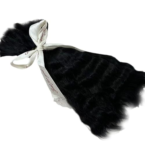 Puppenhaar, 7, 9 -Zoll -Puppenhaar für Handwerk, lockig für das Wiederholen, DIY -Perücken, Ersatz -Mohair für wiedergeborenes Schwarz, für das Wiederholungsvermögen von Pineeseatile