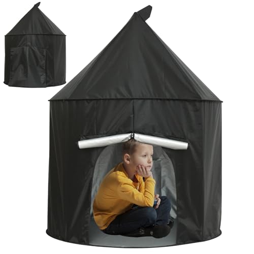 Sensorisches Zelt für Kinder, sensorisches Zelt für Kinder 39 x 39 Zoll Blackout Spielzelt mit dickem Kissen und rollender Türwaschbares Pop -up -Spielzelt für Innenkinder Spielen Schlaflesen von Pineeseatile