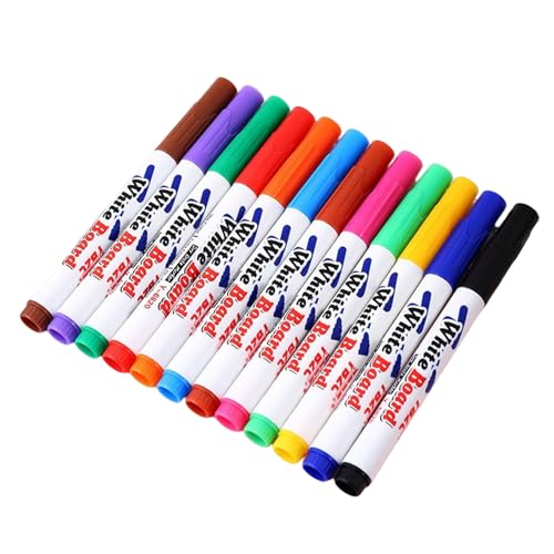 Tintenstifte, 12 pcs Magische Zeichnungsstifte 5 Zoll sicher und lustig farbenfrohe schwimmende Tintenset Löschbare Whiteboard -Marker für Kinder Tintenstifte, 12 pcs Magische Zeichnungsstifte 5 Zoll sicher und lustig farbenfrohe schwimmende Tintenset Löschbare Whiteboard -Marker für Kinder von Pineeseatile