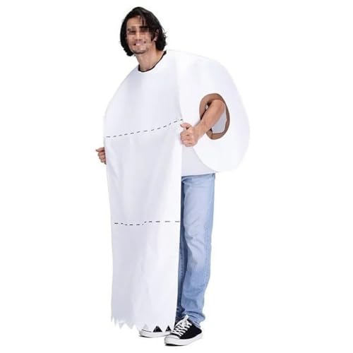Toilettenpapierkostüm Lustiges atmungsaktives Rollpapierkostüm Komfortable Toilettengewebe Cosplay-Kostüm für Männer und Frauen glattes und hautfreundliches Halloween-Kostüm, Cosplay-Kostüme für Frau Toilettenpapierkostüm Lustiges atmungsaktives Rollpapierkostüm Komfortable Toilettengewebe Cosplay-Kostüm für Männer und Frauen glattes und hautfreundliches Halloween-Kostüm, Cosplay-Kostüme für Frau von Pineeseatile