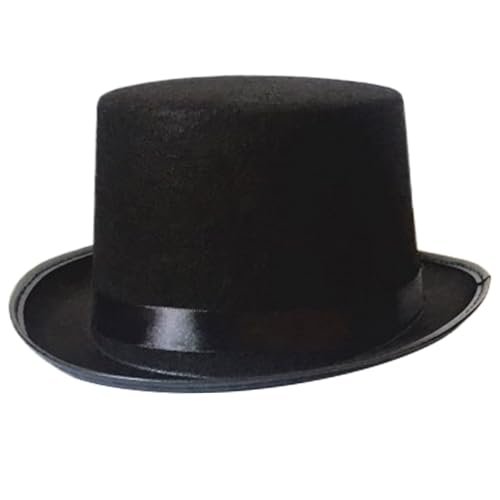 Top -Hüte für Männer Magier Hut formelle breite Krempe Top -Hüte für Männer Frauen fühlten schwarze Top -Hut für Magier Kostüm dekorativen Top -Hut für Halloween, Cosplay Top -Hüte für Männer Magier Hut formelle breite Krempe Top -Hüte für Männer Frauen fühlten schwarze Top -Hut für Magier Kostüm dekorativen Top -Hut für Halloween, Cosplay von Pineeseatile