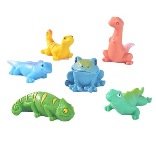 Pinenjoy Mini-Eidechsen-Figuren aus Kunstharz, Miniatur-Reptilien-Figuren, kleine Eidechsen, Kuchenaufsatz für DIY Feengarten, Mikro-Moos, Landschaft, Handwerk, Puppenhäuser, Topfpflanzen, 10 Stück von Pinenjoy