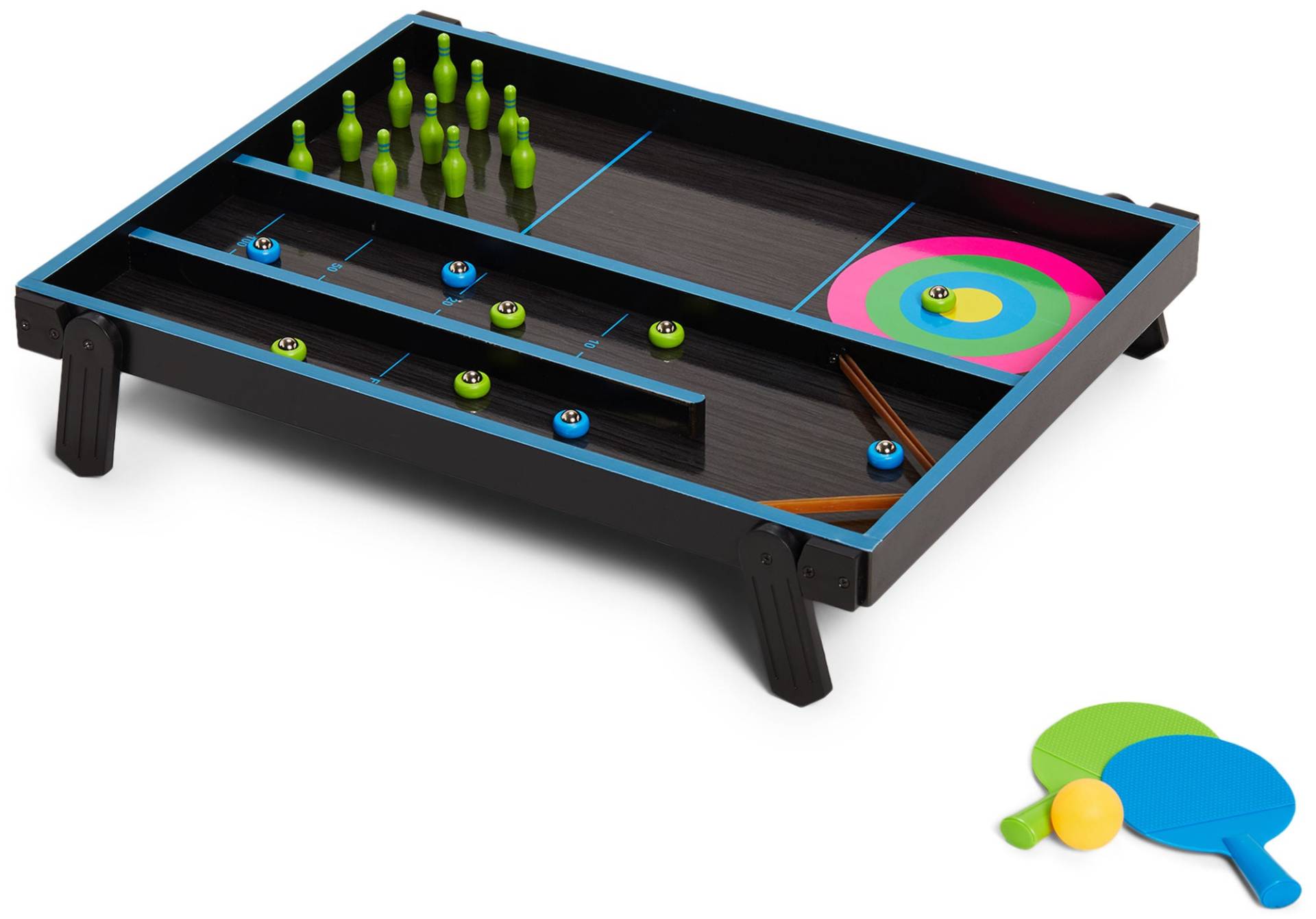 Pinepeak Spieltisch 4-in-1, Neon/Schwarz Pinepeak Spieltisch 4-in-1, Neon/Schwarz von Pinepeak