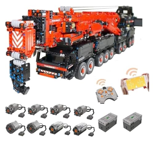 Technic Liebherr LTM 11200 Kran, Custom Bauset mit Fernbedienung und 8 Motoren, 7980 Blöcke - Kompatibel mit Lego von Pink Beryl