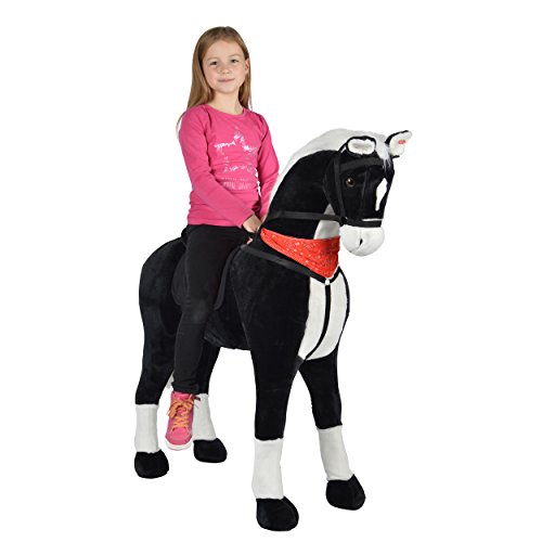 Pink Papaya Giant XXL Kinder Spielpferd zum Reiten Amadeus 125 cm | Plüschpferd | Fast lebensgroßes Pferd zum Reiten für Kinder | Stehpferd bis 100kg belastbar mit Sounds Pink Papaya Giant XXL Kinder Spielpferd zum Reiten Amadeus 125 cm | Plüschpferd | Fast lebensgroßes Pferd zum Reiten für Kinder | Stehpferd bis 100kg belastbar mit Sounds von Pink Papaya