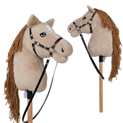 Pink Papaya Hobby Horse Dunja, mit Halfter und Trense, Steckenpferd fürs Hobby Horsing, Pferd zum Reiten für Kinder Pink Papaya Hobby Horse Dunja, mit Halfter und Trense, Steckenpferd fürs Hobby Horsing, Pferd zum Reiten für Kinder von Pink Papaya