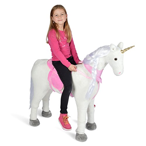 Pink Papaya Plüschpferd XXL 105cm Einhorn - Lissy, das riesige Pferd zum Reiten, tolles Stehpferd XXL, bis 100kg, Spielpferd Einhorn XXL zum Draufsitzen - EIN Kindertraum für Mädchen! von Pink Papaya