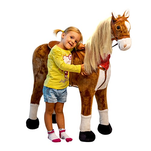 Pink Papaya Plüschpferd XXL 105cm - das riesige Pferd zum Reiten, Stehpferd XXL, bis 100kg, Spiel-Pferd zum Draufsitzen inkl. Kleiner Bürste, Fellfarbe - braun/Mähne - blond Pink Papaya Plüschpferd XXL 105cm - das riesige Pferd zum Reiten, Stehpferd XXL, bis 100kg, Spiel-Pferd zum Draufsitzen inkl. Kleiner Bürste, Fellfarbe - braun/Mähne - blond von Pink Papaya