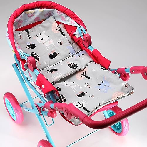 PinkZebra 3er Set Puppenbettwäsche für Puppen bis 43 cm, Puppenbettzeug 3-teilig, Decke + Kissen + Matratze, Puppenbettzeug mit Matratze für Puppenbett, aus Baumwolle, Bambi PinkZebra 3er Set Puppenbettwäsche für Puppen bis 43 cm, Puppenbettzeug 3-teilig, Decke + Kissen + Matratze, Puppenbettzeug mit Matratze für Puppenbett, aus Baumwolle, Bambi von PinkZebra