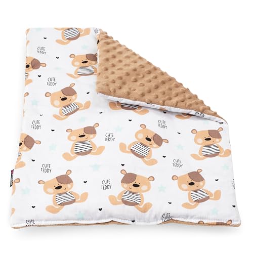 PinkZebra Puppendecke für Puppenbett, doppelseitige Decke für Puppenwagen, weiche Puppendecke für Puppen von 28 bis 48 cm, kuschelige Wendedecke, Cute Teddy PinkZebra Puppendecke für Puppenbett, doppelseitige Decke für Puppenwagen, weiche Puppendecke für Puppen von 28 bis 48 cm, kuschelige Wendedecke, Cute Teddy von PinkZebra