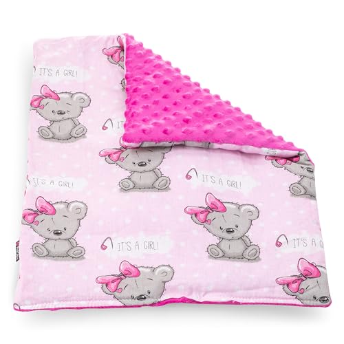 PinkZebra Puppendecke für Puppenbett, doppelseitige Decke für Puppenwagen, weiche Puppendecke für Puppen von 28 bis 48 cm, kuschelige Wendedecke, It's a Girl PinkZebra Puppendecke für Puppenbett, doppelseitige Decke für Puppenwagen, weiche Puppendecke für Puppen von 28 bis 48 cm, kuschelige Wendedecke, It's a Girl von PinkZebra
