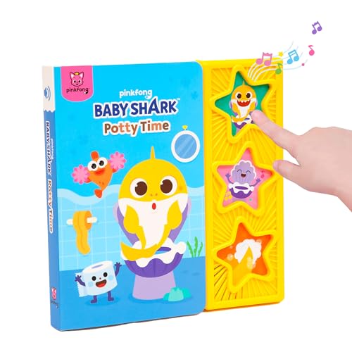 Baby Shark Töpfchen Zeit 3 Tasten Sound Book, Baby Shark Gesunde Gewohnheiten Sound Books, Interaktive Töpfchentrainingsbücher für Kleinkinder, Lern- & Bildungsspielzeug, Baby Hai Geschenke für Babys von Pinkfong