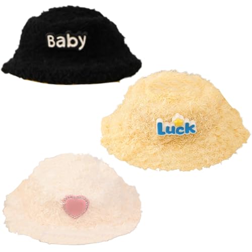 Mini-Flanell-Anglerhüte für 17 cm große Puppen – niedliches Zubehör-Set, Miniatur-Kopfbedeckung für trendige Figuren, modisches Puppen-Outfit-Zubehör, 3 Stück Mini-Flanell-Anglerhüte für 17 cm große Puppen – niedliches Zubehör-Set, Miniatur-Kopfbedeckung für trendige Figuren, modisches Puppen-Outfit-Zubehör, 3 Stück von Pinkgarden
