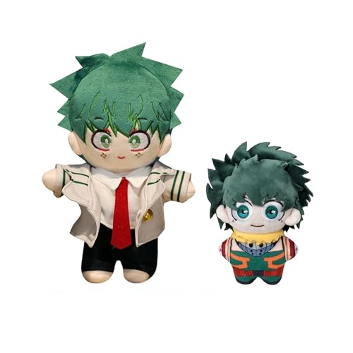 2PCS Midoriya Izuku Plüsch Anhänger MHA Soft Figur Midoriya Izuku Plush Kissen PP Cotton MHA Anime Anhänger Home Decoration Geschenke für Fans von Pinloo