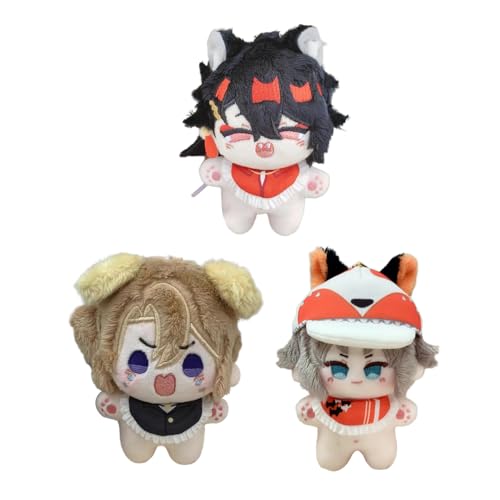 3PCS Mysta Rias Soft Figur Vox Akuma Plüsch Anhänger PP Cotton Luca Kaneshiro Plush Pillow Sammlerstück Home Decoration Ornament Geschenke 10cm von Pinloo