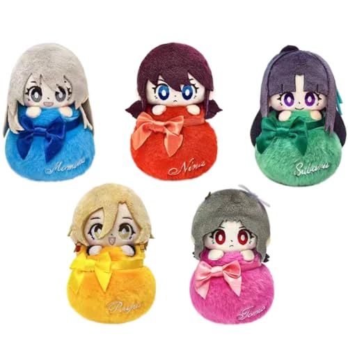 5PCS Anime Iseri Nina Soft Figur Kawaragi Momokr Anhänger - PP Cotton Subaru Awa Anhänger Ebizuka Tomo Kissen Home Dekoration Ornament von Pinloo
