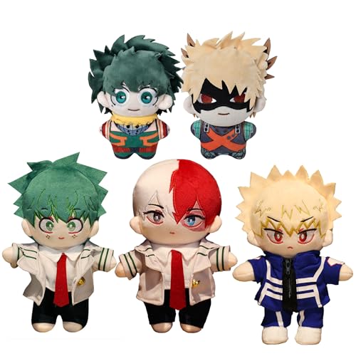 5PCS Bakugou Katsuki Plüsch Pillow Todoroki Shouto Plush Anhänger MHA Anime Kissen Midoriya Izuku Weiche Figur PP Bakugou Katsuki Hug Pillow von Pinloo
