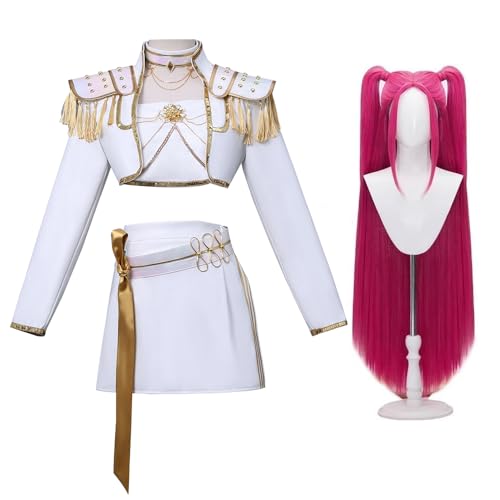 Pinloo Anime Rumi Cosplay Kostüm Anime Mira Uniform Anzug mit Perücke Zoey Halloween-Kostüme Zoey Cosplay Uniform Pinloo Anime Rumi Cosplay Kostüm Anime Mira Uniform Anzug mit Perücke Zoey Halloween-Kostüme Zoey Cosplay Uniform von Pinloo