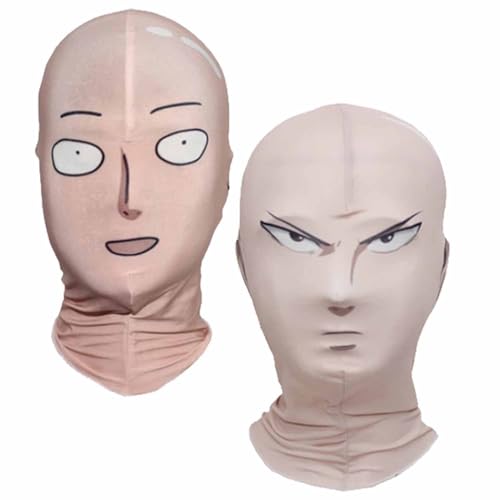 Pinloo Saitama Cosplay Uniform Anzug mit Umhänge Anime Saitama Kopfbedeckung Halloween Kostüme Comic Con Outfit Costume Cartoon Charakter Karneval Uniform von Pinloo