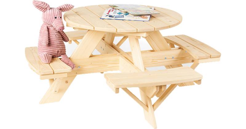 Kindersitzgarnitur 'Nicki 4 rund', natur  Kinder von Pinolino