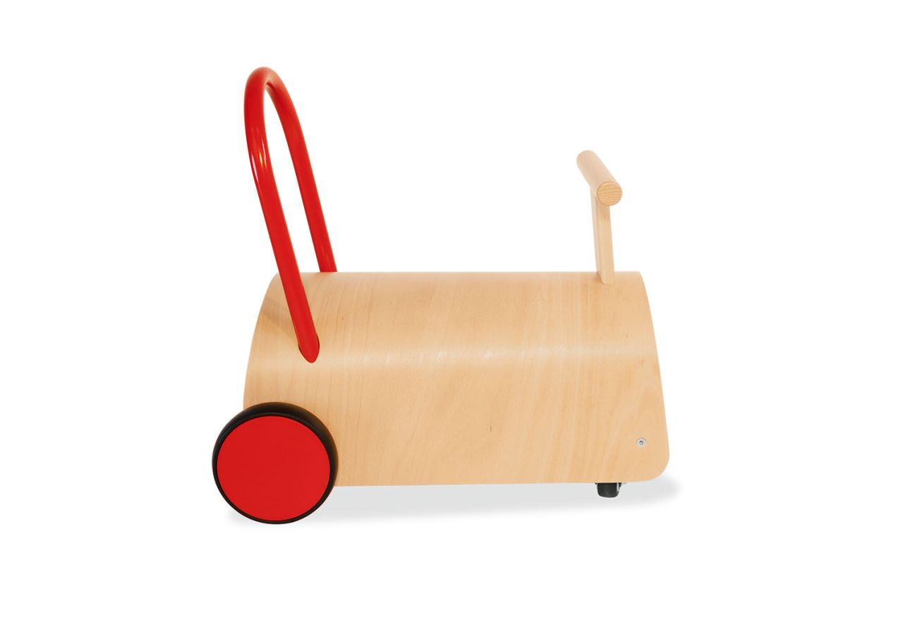 Lauflernwagen und Rutscher Enzo, natur/rot, Pinolino von Pinolino