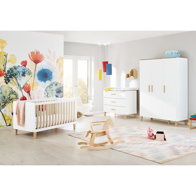 Pinolino Kinderzimmer Lumi 3-türig breit mit Bett 60 x 120 cm von Pinolino