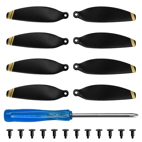 Pinsheng 8 Stück Drohne Propellerblätter, Rauscharmer Propeller, Propeller Ersatzklingen für Drohne, Propeller Zubehör für DJI Mavic MINI2/SE, Schwarz Pinsheng 8 Stück Drohne Propellerblätter, Rauscharmer Propeller, Propeller Ersatzklingen für Drohne, Propeller Zubehör für DJI Mavic MINI2/SE, Schwarz von Pinsheng