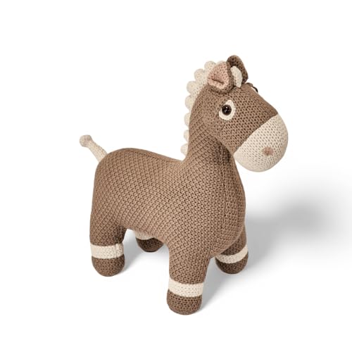 Pintado & Lacado Handgemachtes Häkeltier Pferd – Kuscheltier aus Baumwolle – 42 cm – Zertifiziertes Plüschtier – Weiches Stofftier für Kinder Babys & Kleinkinder von Pintado & Lacado