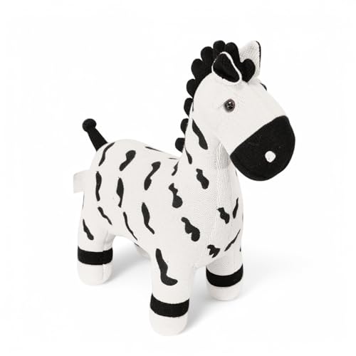 Pintado & Lacado Handgemachtes Häkeltier Zebra – Kuscheltier aus Baumwolle – 40 cm – Zertifiziertes Plüschtier – Weiches Stofftier für Kinder – Geschenk für Babys & Kleinkinder von Pintado & Lacado