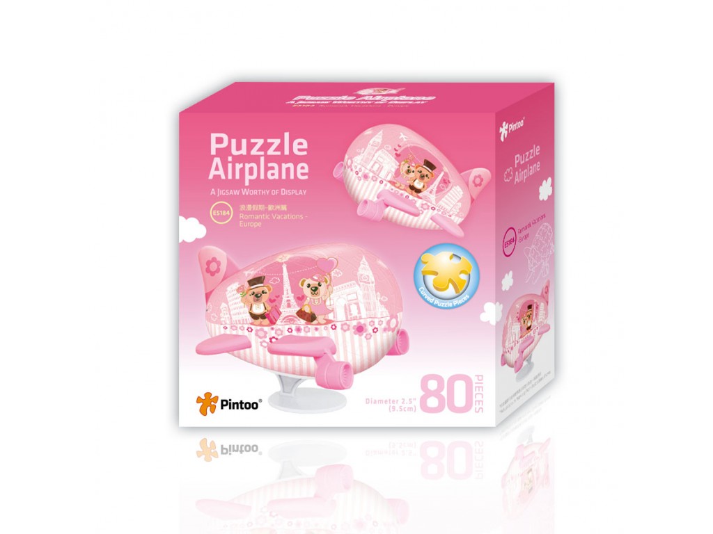 Pintoo 3D Airplane Puzzle - Romantische Ferien in Europa 80 Teile Puzzle Pintoo-E5184 von Pintoo