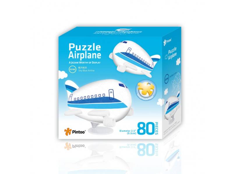 Pintoo 3D Airplane Puzzle - Sky Blue Airline 80 Teile Puzzle Pintoo-E5186 von Pintoo