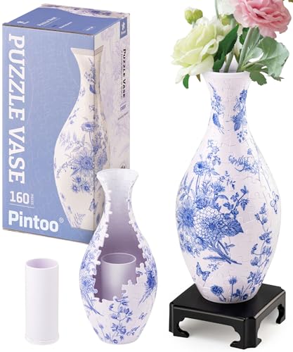 Pintoo 3D Puzzle Blumenvase - Blooming Season [S1033], Zauberhafte Geschenkidee für stilvolle Heimdekoration, 160 Teile von Pintoo