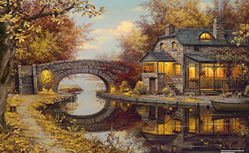 Pintoo Puzzle 1000 Teile für Erwachsene - Evgeny Lushpin Tranquility - Einfache Lagerung, eng ineinandergreifende Kunststoff-Puzzles, kein Kleber erforderlich [H2852] von Pintoo