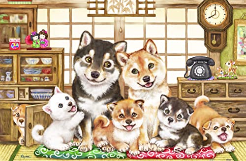 Pintoo Puzzle 600 Teile für Erwachsene - Kayomi - Shiba Family - Einfache Aufbewahrung Snug Ineinandergreifende Kunststoffpuzzle Kein Kleber erforderlich [H2821] von Pintoo