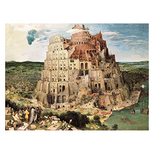 Pintoo Puzzles 1200 Teile für Erwachsene - Bruegel - Tower of Babel, 1563 Einfache Aufbewahrung, eng ineinandergreifendes Kunststoff-Puzzle, kein Kleber erforderlich [H2149] von Pintoo