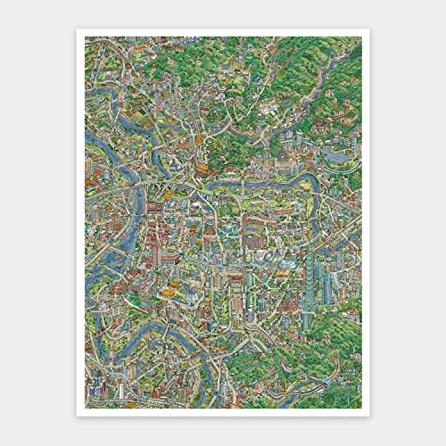 Taipei MAP by Tom Parker - Premium Plastic Puzzle - 4800 Pieces von Pintoo