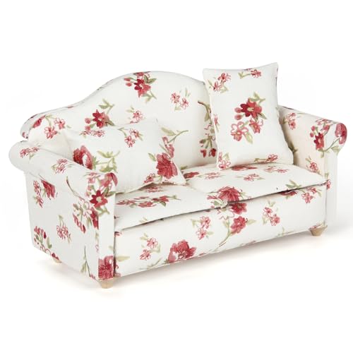 Puppenhaus Möbel,Mini Sessel Miniatur Sofa Puppenhaus Sofa Dollhouse Sofa Ausstattung für Mini Puppenhäuser von Pinyenr