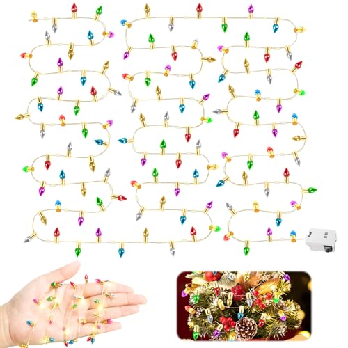3M Wichtel Lichterkette Miniatur Led,Wichtel Zubehör Lichterkette Miniatur Lichterkette Wichtel Puppenhaus Zubehör für Weihnachtsdeko von Pinyenr