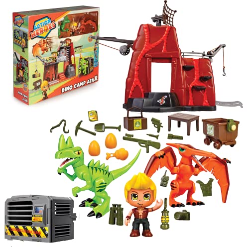 Action-Heroes-Spielset Dino Camp AtaX, mit Figuren mit austauschbaren Teilen, tolles direkt spielbereites Geschenk für Kinder ab 4 Jahren Action-Heroes-Spielset Dino Camp AtaX, mit Figuren mit austauschbaren Teilen, tolles direkt spielbereites Geschenk für Kinder ab 4 Jahren von Action Heroes