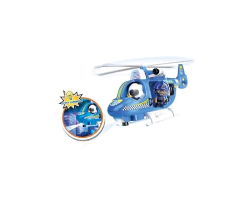 Pinypon Action - Polizei-Hubschrauber 1 Figur und Zubehör für Kinder von 4 bis 8 Jahren (Famosa 700014782) von Pinypon Action